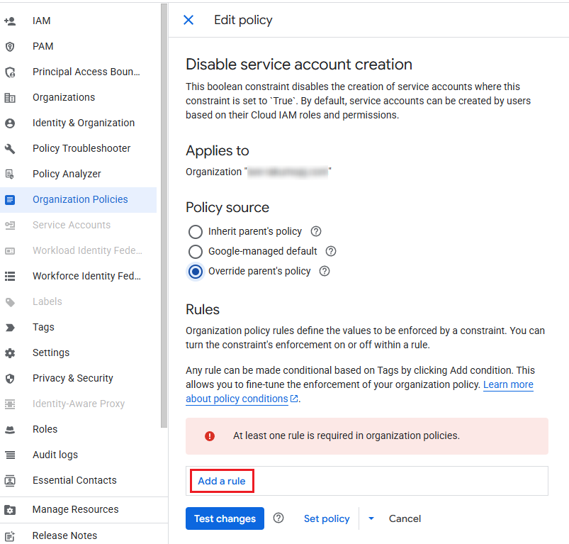 Workspace management page. Workspace management page.