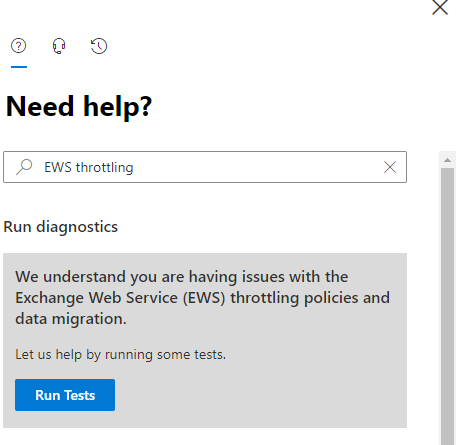 Run diagnostics section. Run diagnostics section.