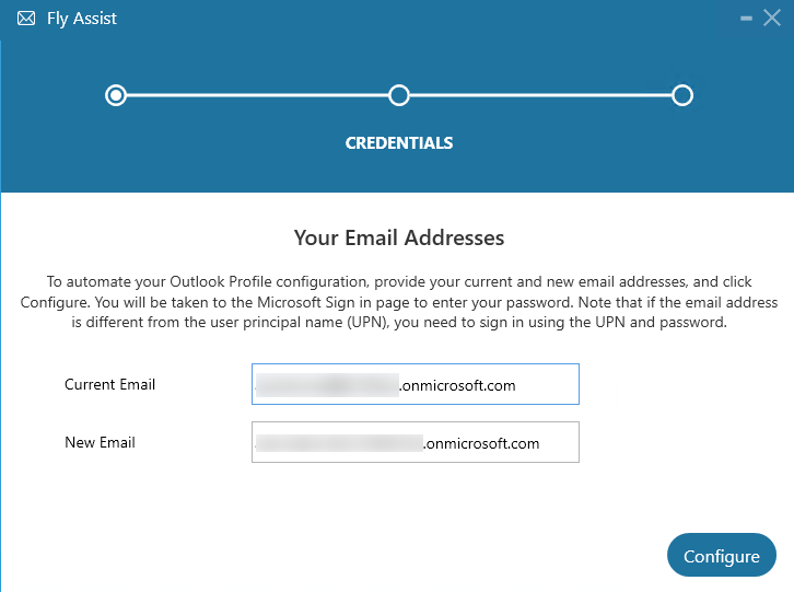 The Credentials page. The Credentials page.
