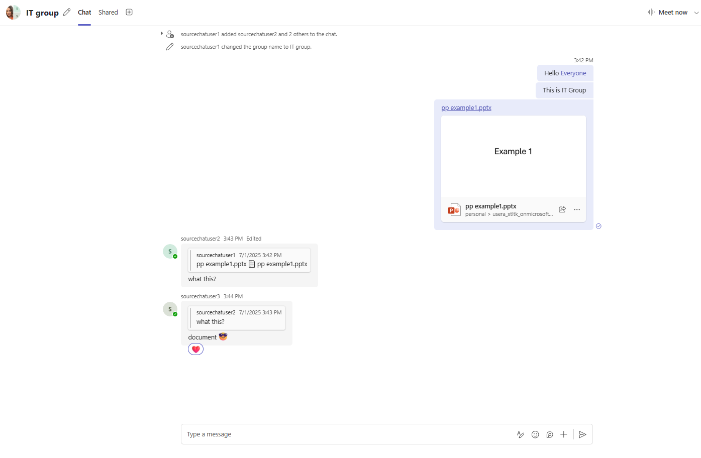 Source IT group chat. Source IT group chat.