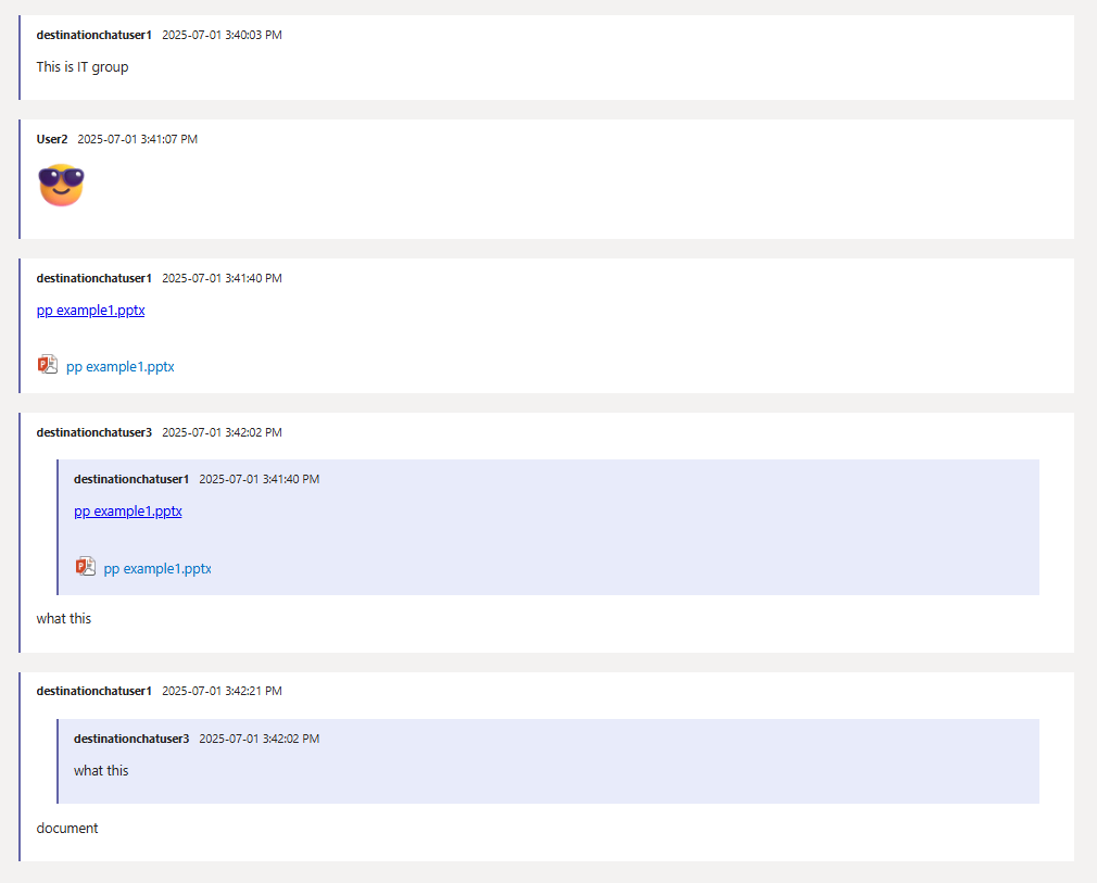 Destination named group chat. Destination named group chat.