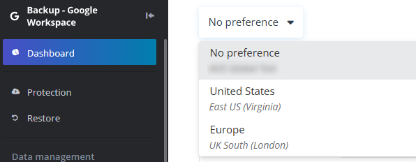 Switching to another data region. Switching to another data region.