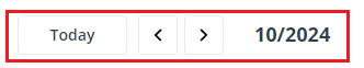 The components on the calendar for users to select the desired month page. The components on the calendar for users to select the desired month page.