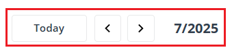 The components on the calendar for users to select the desired month page. The components on the calendar for users to select the desired month page.