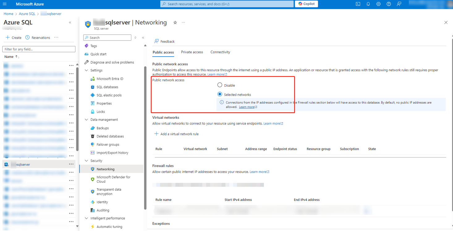 Select networks. Select networks.