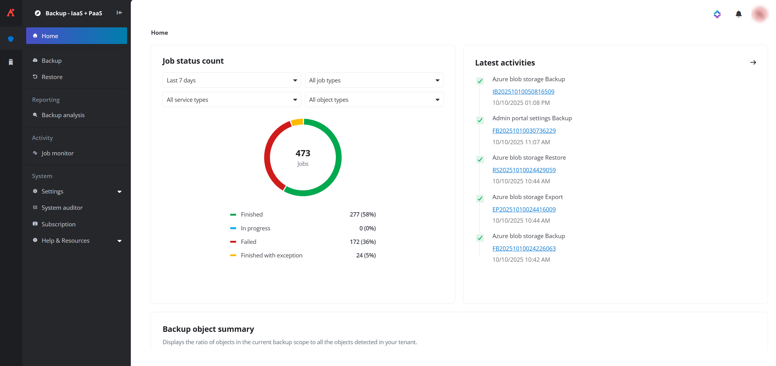 The Home page of the new UI.