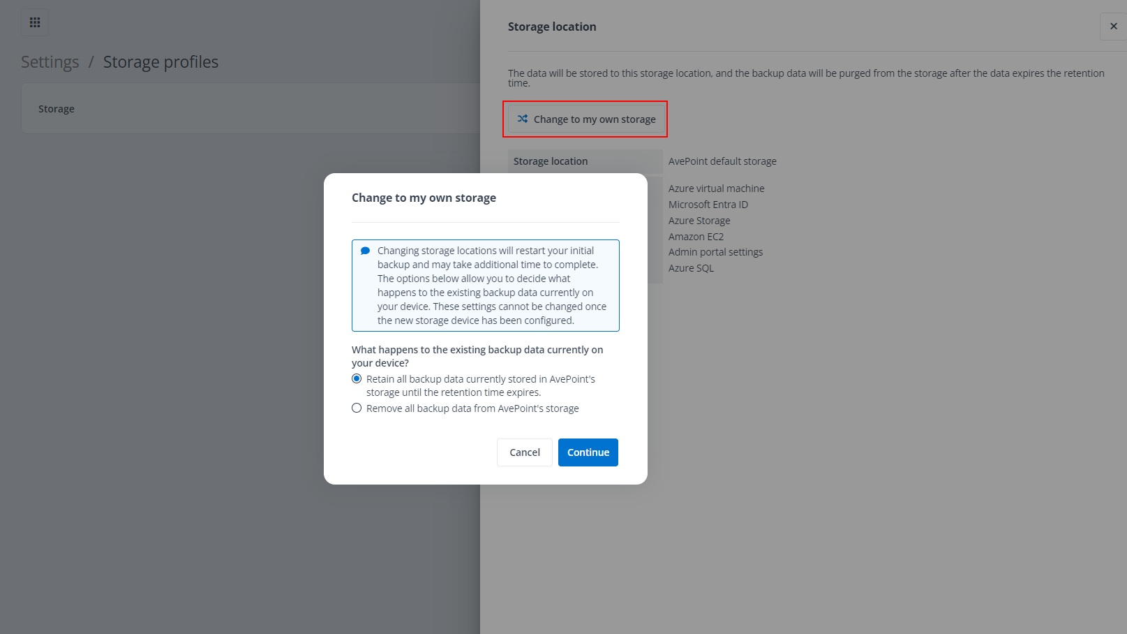 Go to configure your own storage. Go to configure your own storage.