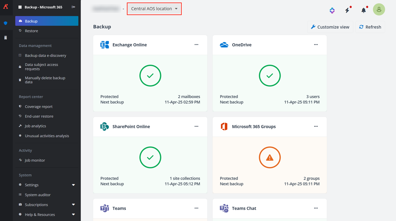 The multi-geo tenant.