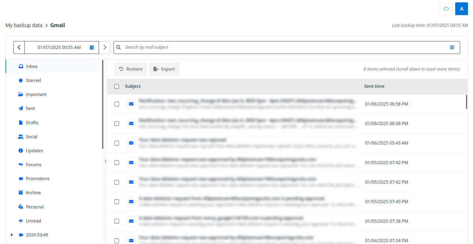 The Gmail page. The Gmail page.