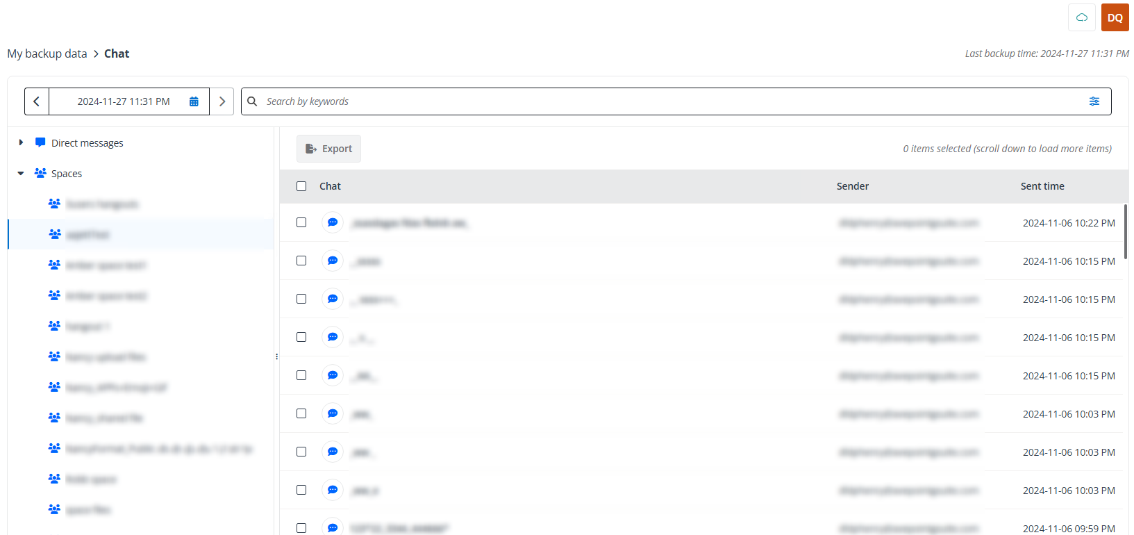 The Chat page. The Chat page.