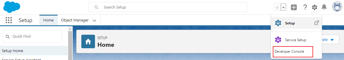 Developer Console in the Salesforce Lightening experience